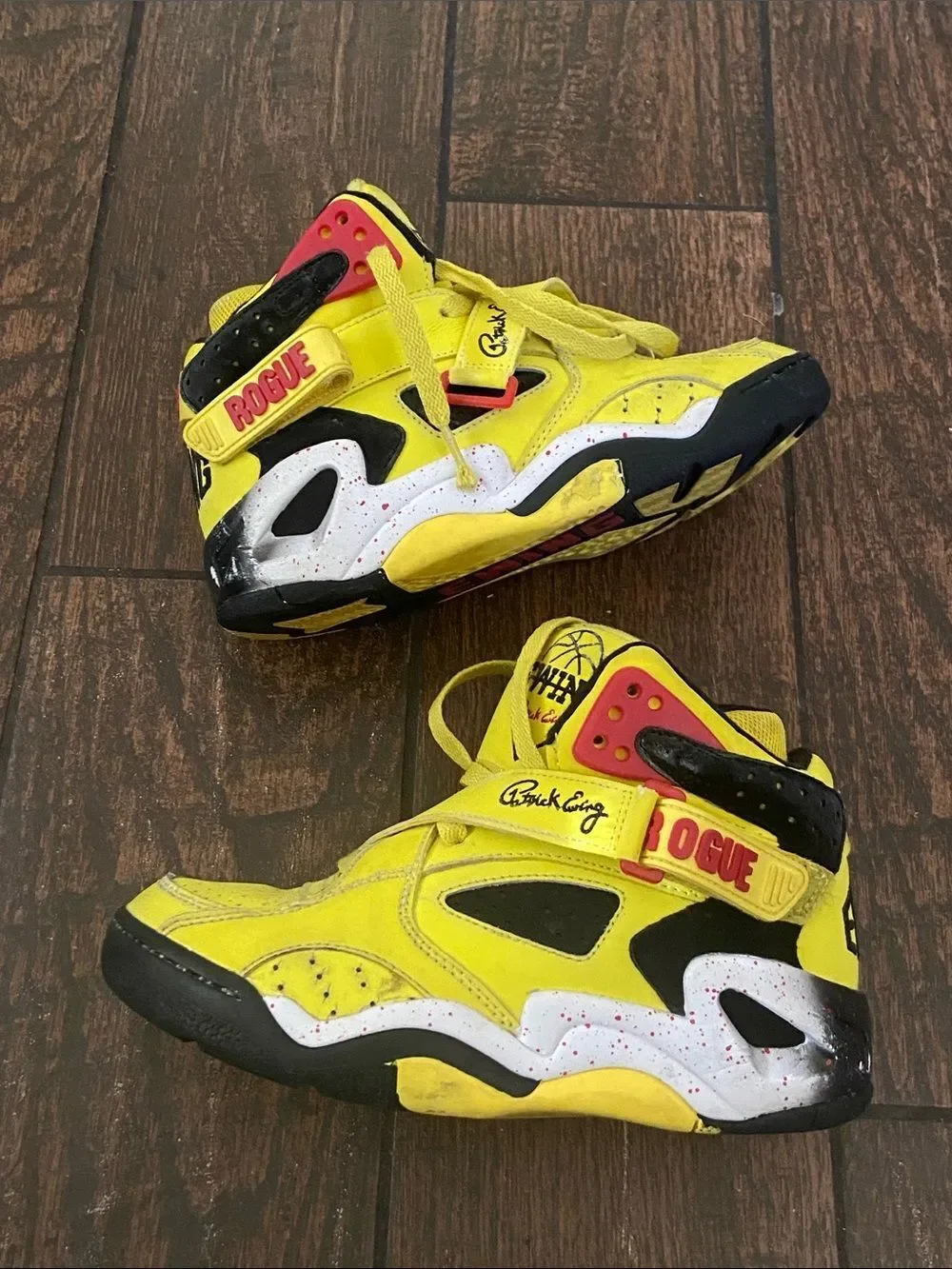 Patrick Ewing Kids Yellow Basketball-Style Sneakers Kids Size 5 US